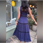 Ella Moss  purple black lace ankle length maxi dress size small Photo 1