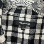 Madewell Black & White Gingham Button Front Flannel Photo 2