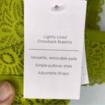 NWT Auden Lightly Lined Lace Cross back Bralette Olive Size Small Green Photo 4