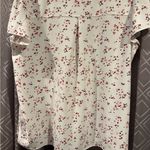 Hilary Radley Cream Relaxed Blouse with Mandarin Collar Photo 3