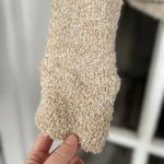 SO Cozy Juniors Medium Beige Full Zip Banded Hem Long Sleeve Hoodie Oversized Tan Photo 2