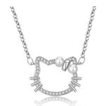 Cat head pearl bow necklace Photo 0