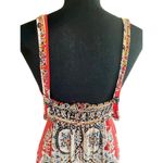 Angie  Boho Maxi Dress Red Multicolor Print Sleeveless Size Medium Photo 2