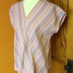 Vintage 80s caribou striped gauze top Size L Photo 5