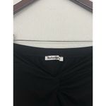 Reformation Black Maxi Skirt M High Waist Knot Minimal Stretch Elegant Feminine Photo 2