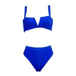 l*space L* Lee Lee Top & Frenchi Bottom, Pointelle Ribbed Royal Blue, Large Photo 9