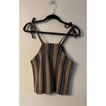 Madewell Texture & Thread Tie-Shoulder Tank Top Striped Sleeveless Crochet Sz S Photo 3