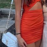 Orange Cutout Dress Size XS Photo 1