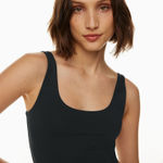 Babaton  by Aritzia Contour Smoothing Cropped Scoopneck‎ Tank Top Black Size XS Photo 0