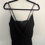 Ralph Lauren Lauren  Black Sequin Stretchy Jumpsuit Surplice Jumpsuit Small Photo 4