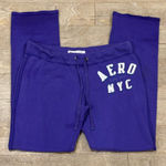 Aeropostale  Sweatpants Womens/Juniors Size L Purple Fleece Lined Track Pants Photo 0