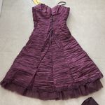 Brand new women purple violet cocktail dress adjustable back corset tight A line Photo 7