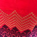 None CORAL DRESS OR‎ TUNIC WITH GOLD/NAVY EMBROIDERY AT BOTTOM FRONT HEM. FULLY LINED Photo 4