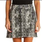 ZARA  21975 Denim Snake Print Mini Skirt Size XS Gray Photo 0