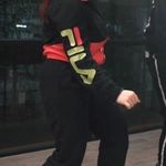 FILA Track Jacket & Pants Black w Pink/Yellow-Medium/Large Photo 8