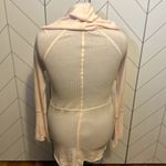 Almost Famous Women’s Medium Pink Thermal Panel Long Sleeve Hooded Top Shirt Photo 1