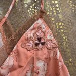 Free People  Satin Lace Night Special Cami Pink Combo Medium NWOT Photo 4