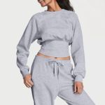 Victoria's Secret Victoria’s Secret Cotton Fleece Corset Crewneck Heather Gray Sweatshirt, Sz XS Photo 2