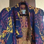 XL New no tags New Direction Weekend brand sweater duster vest "Aztecish" PRINT Purple Photo 5