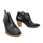 Madewell  Womens Billie Boots Black Leather Block Heel Side Zip Closure Size 7 Photo 2