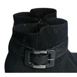 London Fog  Collection Black Water Resistant Ankle Booties Heeled Boots Buckle 8M Photo 1