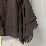 Jeffrey Halper Zebra Black Ruffle Front and Sleeves Shirt Women's Sz M Castecore Size M Photo 4