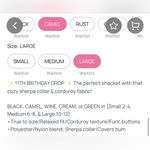 Love Tree  Camel Tan Sherpa Shacket Jacket from Flaunt Boutique Size L Photo 9