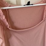 EXPRESS Flutter Sleeve Bodycon Skimming Blouse Pink Ruffled Sleeves Top Size XS Photo 7