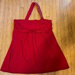 Frederick's of Hollywood Unique One Strap Blingy Red Going Out Shirt NWT Photo 0