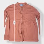 Hudson Gray Button Up Blouse in Rust Size M Photo 3