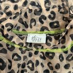 Oh Polly  Leopard Mesh Bodysuit Size 4 Sheer Long Sleeve Snaps Y2K Clubwear Photo 2