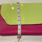 No Boundaries  Stylish Pink and Green Envelope Clutch Photo 10