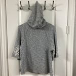 Anthropologie  Gray Knit Hoodie with Embroidery Photo 1