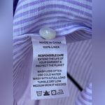 Hill House Laura Linen Lilac Pinstripe Shirtdress size small Purple Photo 11