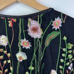 Drapers & Damons Floral Embroidered Sheer Mesh Zip Front Jacket 2X Cottage Boho Black Photo 4