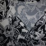 Cato  22/24W Short Sleeved Floral Collared Top Plus in Black & White Photo 1