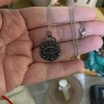 Stainless Steel Protective Evil Eye Pendant Necklace Silver Photo 2