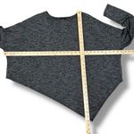 Mossimo Supply Co Mossimo Metallic Shimmer Asymmetrical Hem Dolman Sleeve Top Black Silver Small Photo 11