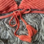 Aerie crochet knit halter triangle bikini top women’s size medium Photo 5