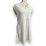 Eileen Fisher NWT M Gray Pearl Organic Cotton Tunic Mini Dress Lounge Minimalist Photo 4