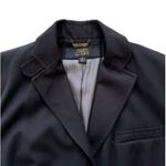 Allen by ABS Blazer Black Button Front Flap Pockets Long Sleeve Jacket Size 12 Photo 2