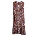Denim 24/7 Maxi Dress Womens L Multicolor Paisley Button Down Hippie Boho Pink Size L Photo 2