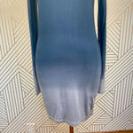 Young Fabulous and Broke Keaton Ombre Long Sleeve Dress Blue Jersey Tie Dye Size S Photo 4