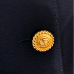 Gucci Alione V-neck Long Sleeve Button Jumpsuit Wool Silk Gold Black IT 36 US 0 Photo 7