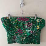 Maeve by Anthropologie Green Floral Smocked Top - NO STRAP Photo 0