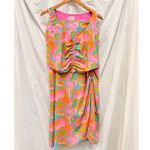 Show Me Your Mumu x Barbie Party Wave Set Retro Print Pink 1X Plus Romantic Photo 1