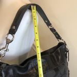 Coach  Oversized Black Charcoal Jacquard Signature C Top Zipper Hobo Shoulder Bag Photo 8