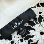 Lulus  Day Off Darling White Crochet Short Sleeve Shirt Dress Sz XL NWT Photo 9