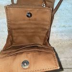 Fossil Vintage  Small Crossbody Purse Genuine Brown‎ Leather Beaded 6”x4.5” Photo 2