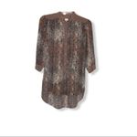 Wilfred‎ Aritzia Silk High Low Reptile Print Top Brown Size XS Photo 6